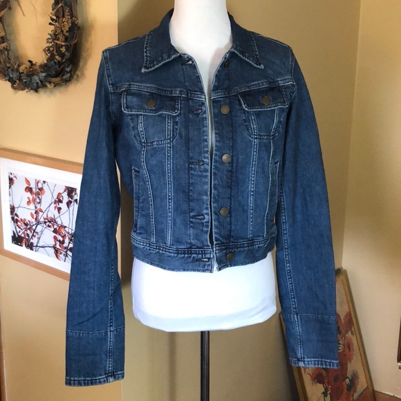 RALPH LAUREN size Medium Jean Denim Stretch Jacket Red Plaid FlipCuffs  $249 NEW - Picture 4 of 12